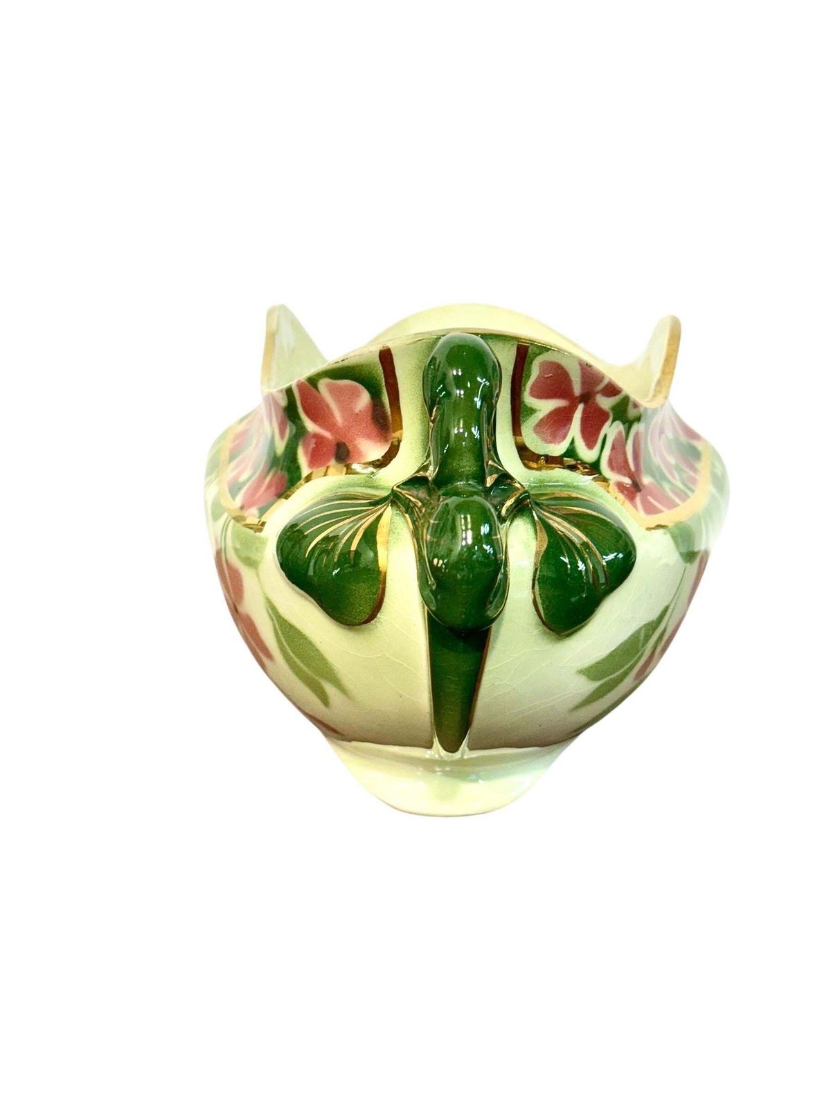 Floral Ceramic Garniture “Pervenche” By K&G In Luneville photo 1859.0