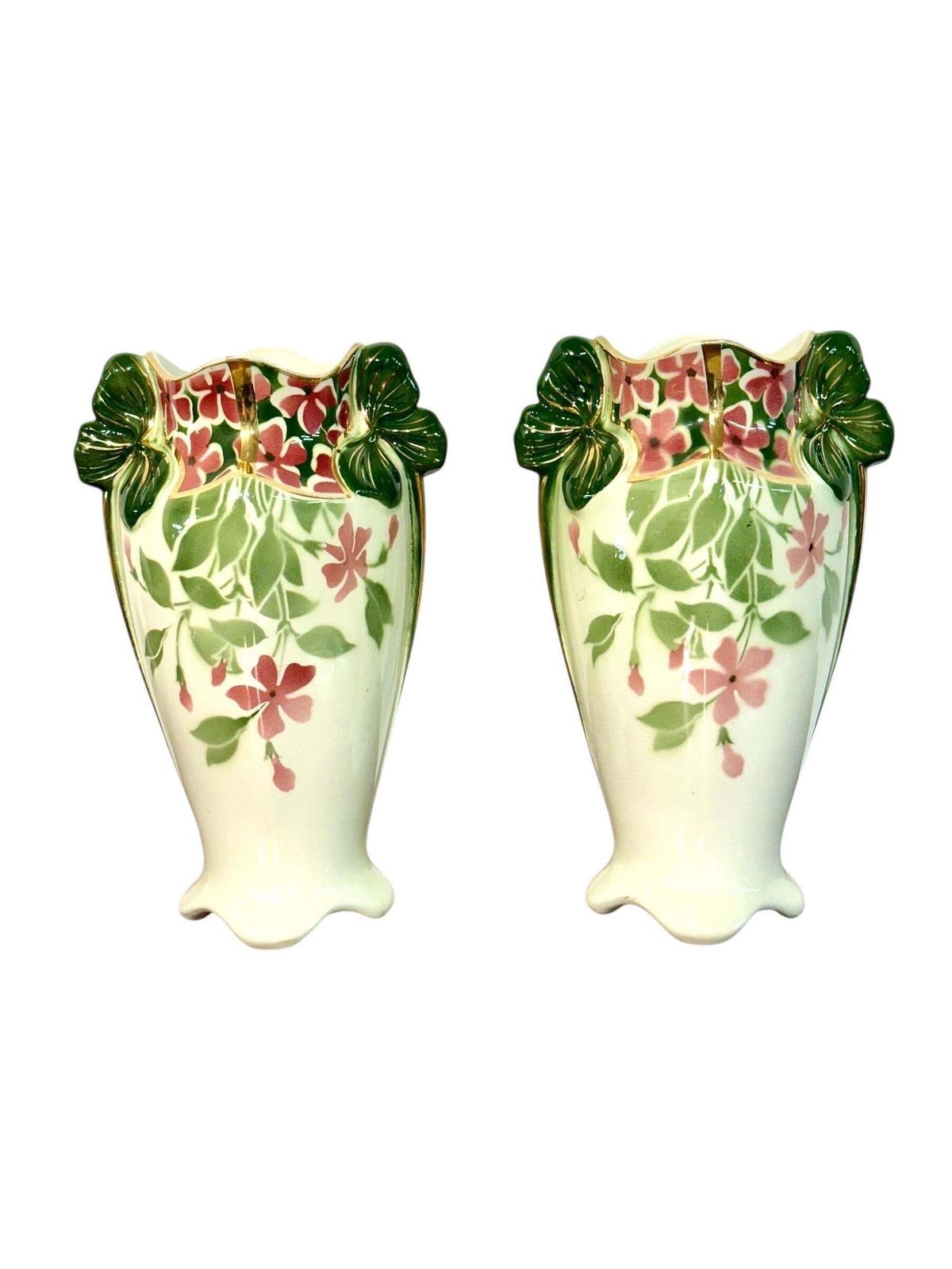 photo furniture Floral Ceramic Garniture “Pervenche” By K&G In Luneville