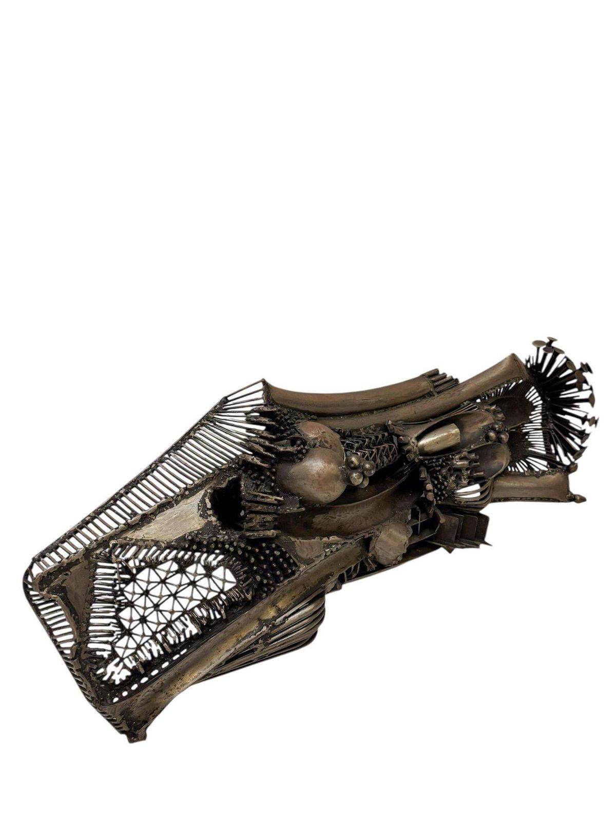 Brutalist Patinated Metal Abstract Sculpture By Frans De Boer Lichtveld, 1964 photo for sale