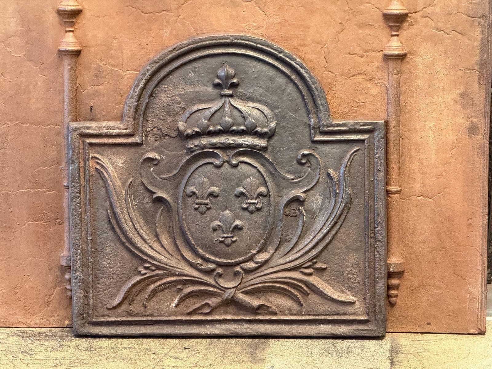 20th Century French 'Arms Of France' Fireback / Backsplash In Louis XV Style photo for sale