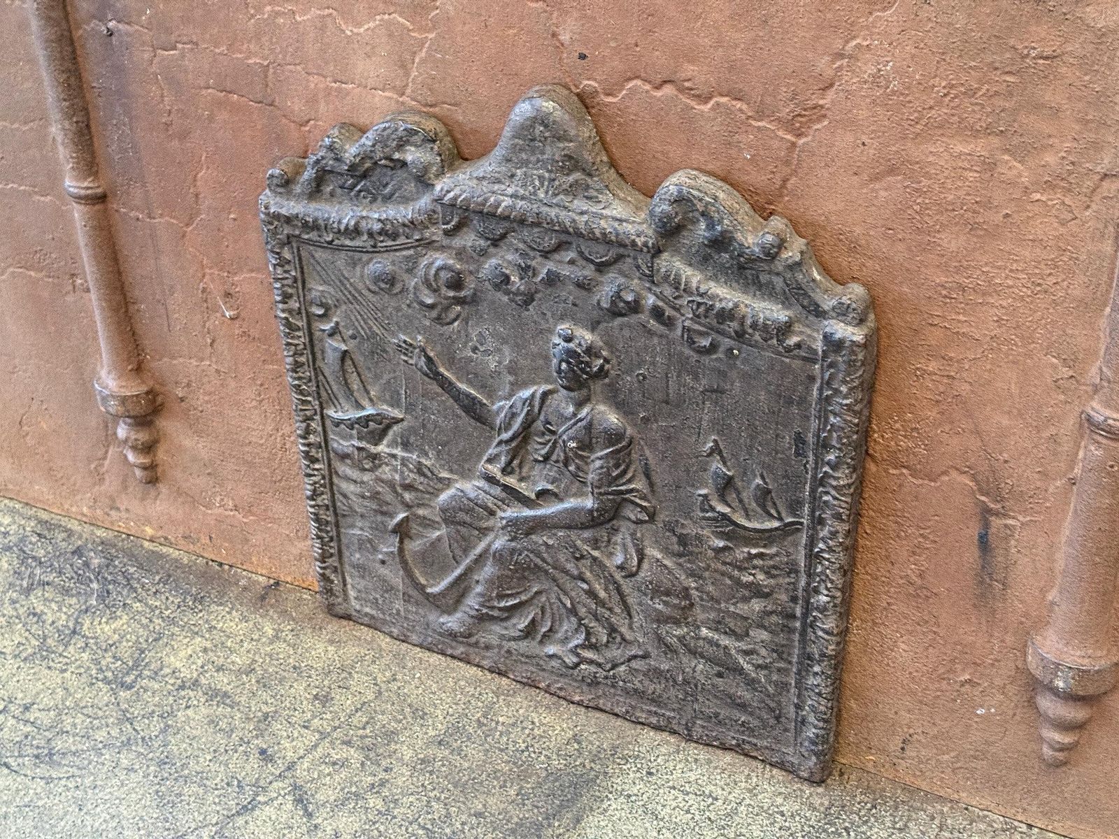 19th Century French Fireback / Backsplash 'Allegory Of Navigation' photo 421.0