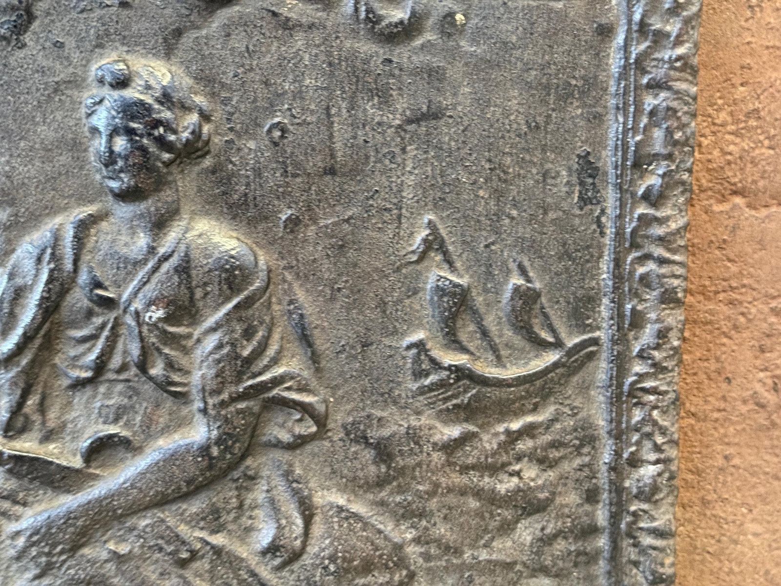 19th Century French Fireback / Backsplash 'Allegory Of Navigation' photo buy