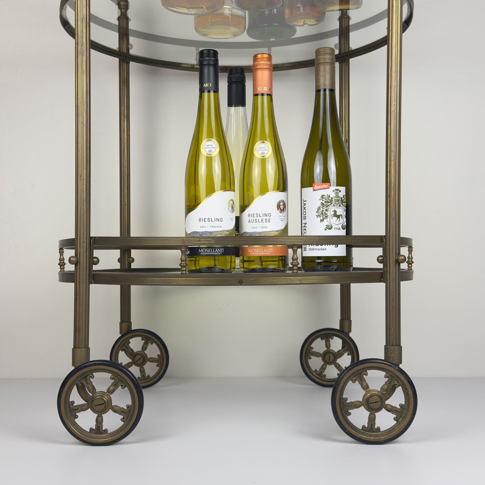photo furniture Vintage Brass Bar Cart, France 1950s