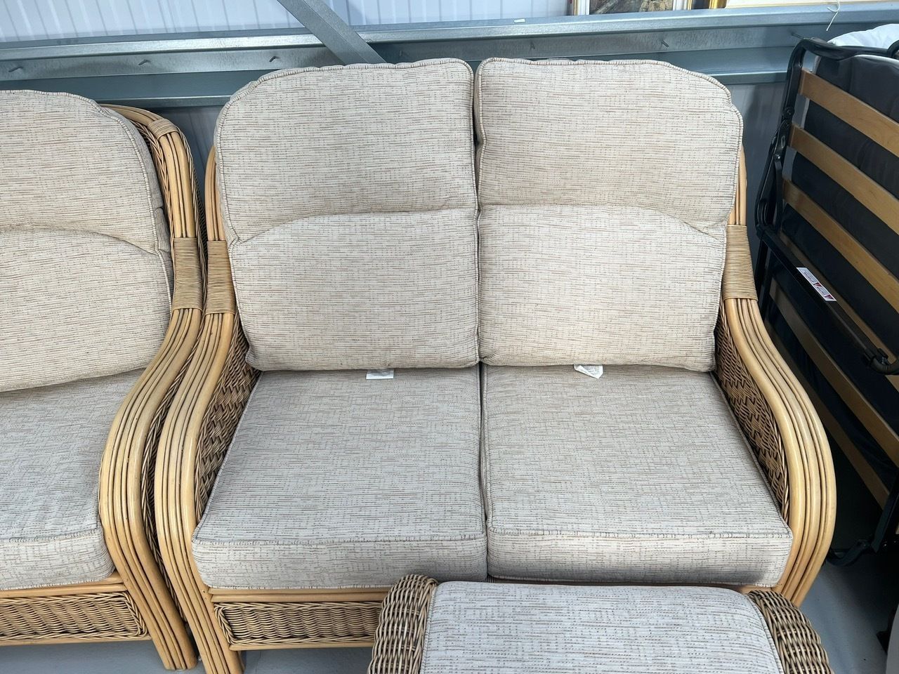 Stressless Beige Leather Swivel Recliner Chair And Stool photo buy