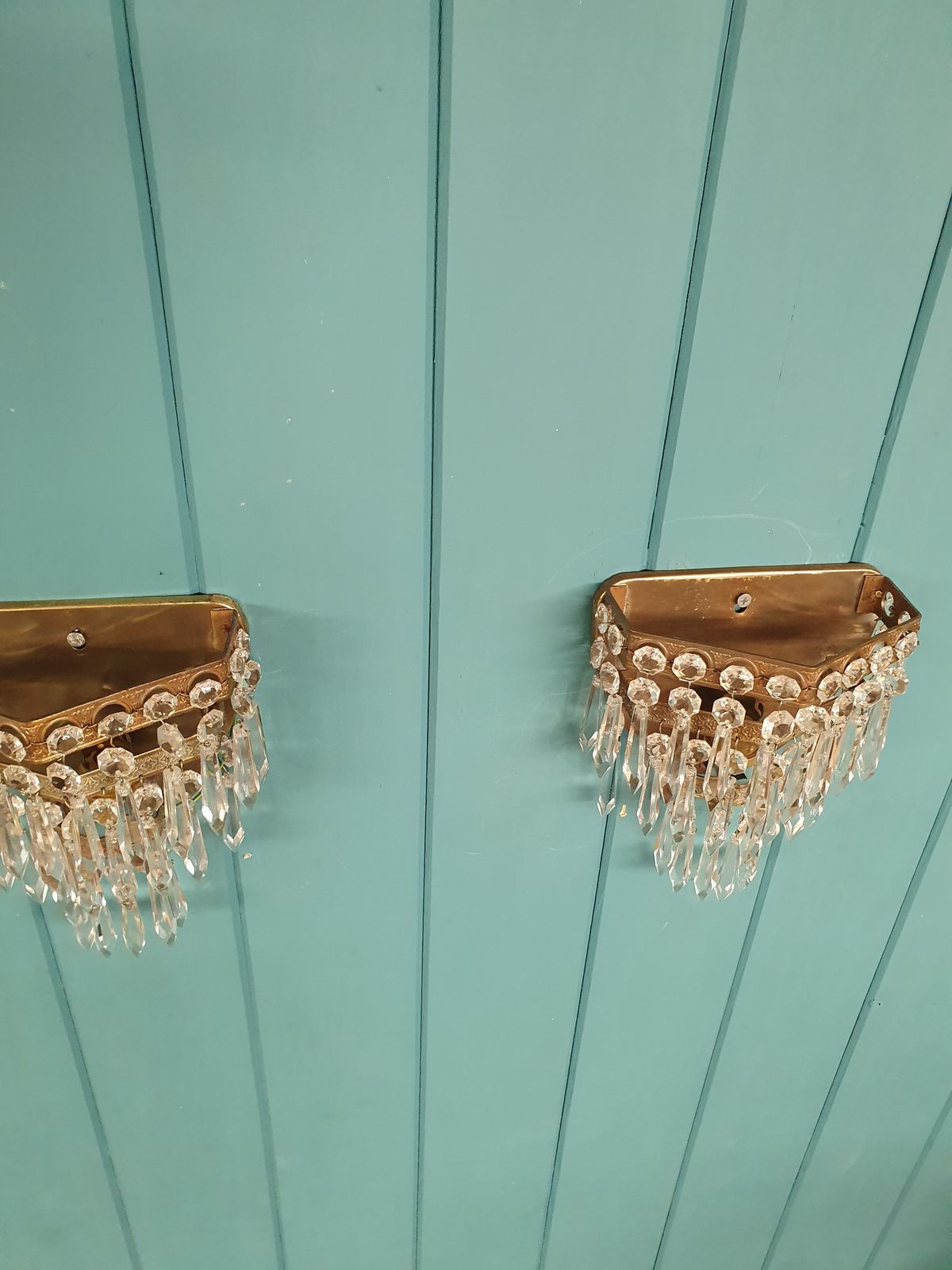 Small Pair Of Spike Antique Wall Lights photo Lighting