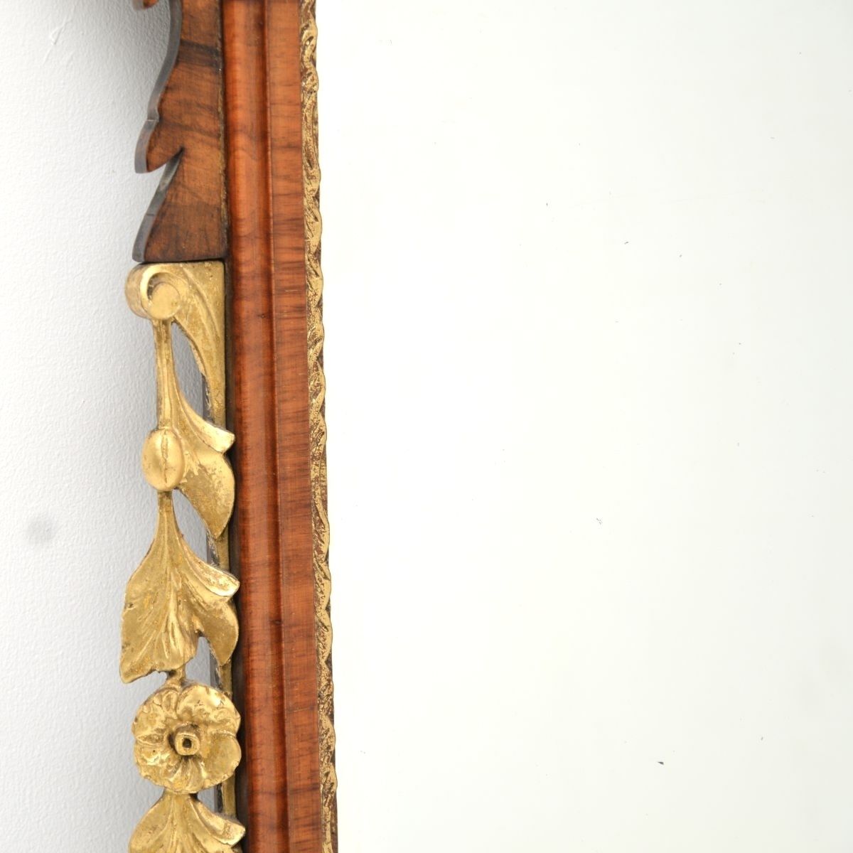 Large Antique Georgian Period Mahogany Parcel Gilt Mirror photo 1521.0