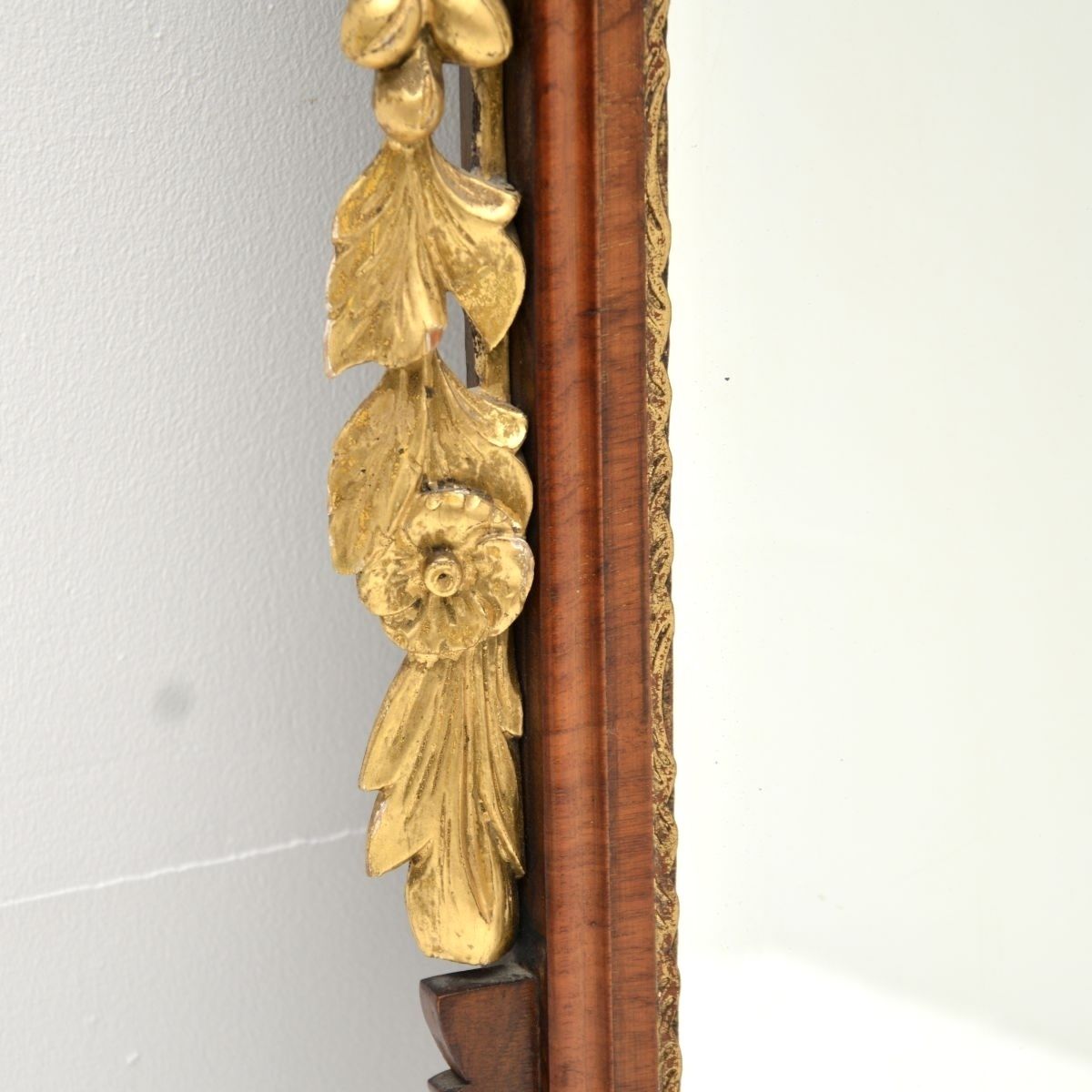 Large Antique Georgian Period Mahogany Parcel Gilt Mirror photo vinterior