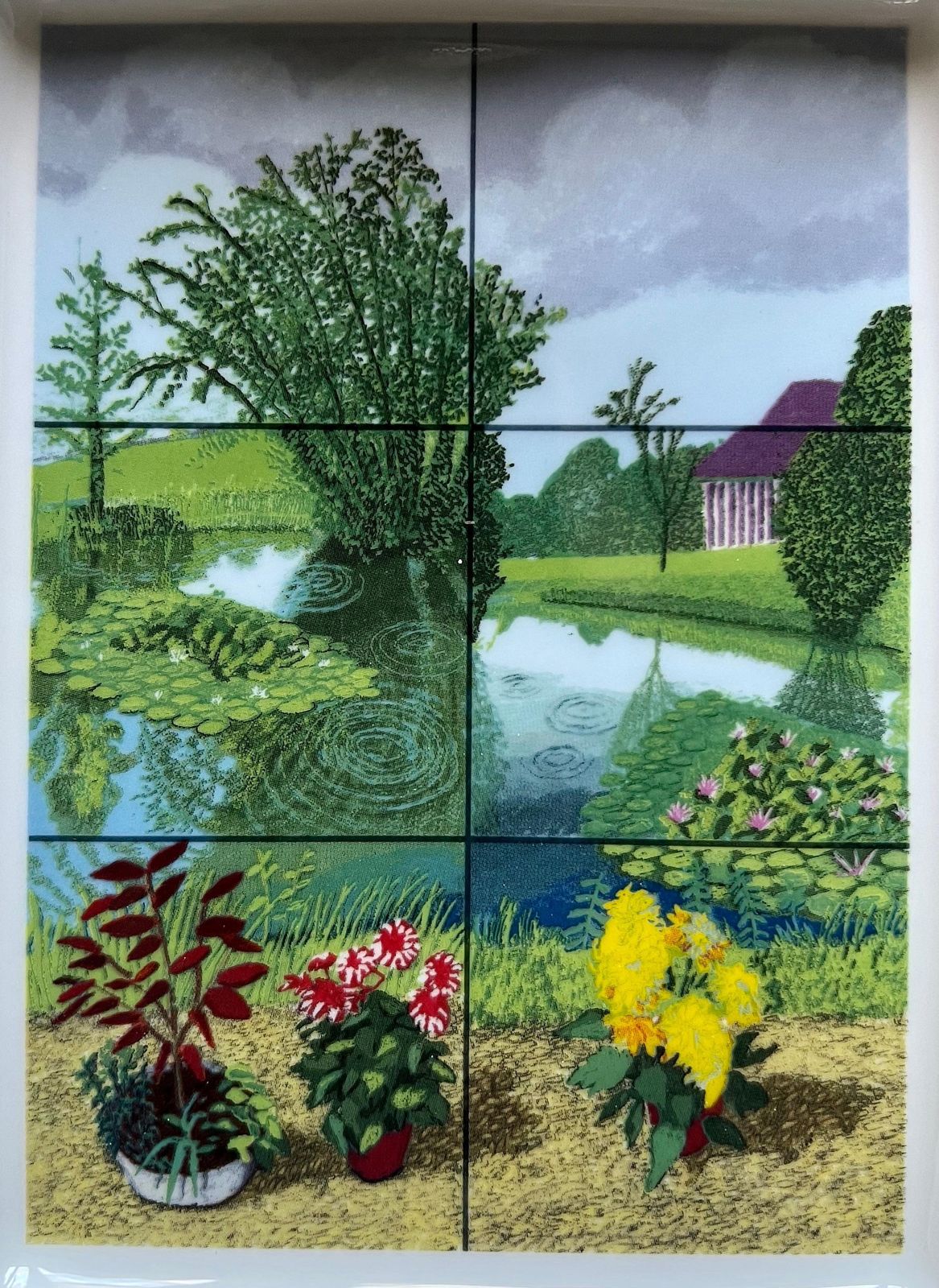 David Hockney David Hockney   Water Lilies In The Pond With Pots Of Flowers Ashtray 2021 photo furniture