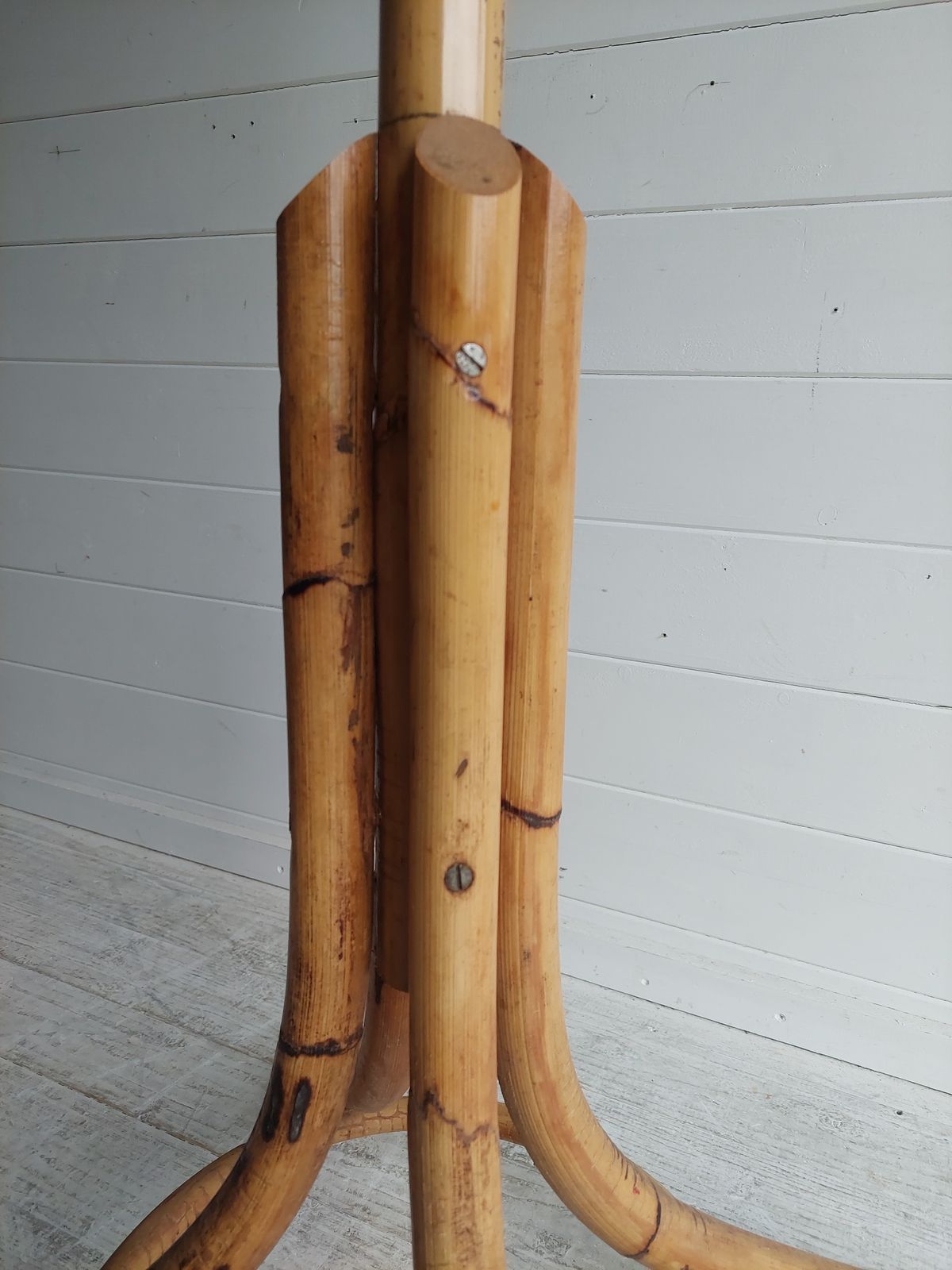 325.0 Mid Century Bamboo Coat Stand Franco Albini Style Vintage Tree Rack Italy 1960s photo