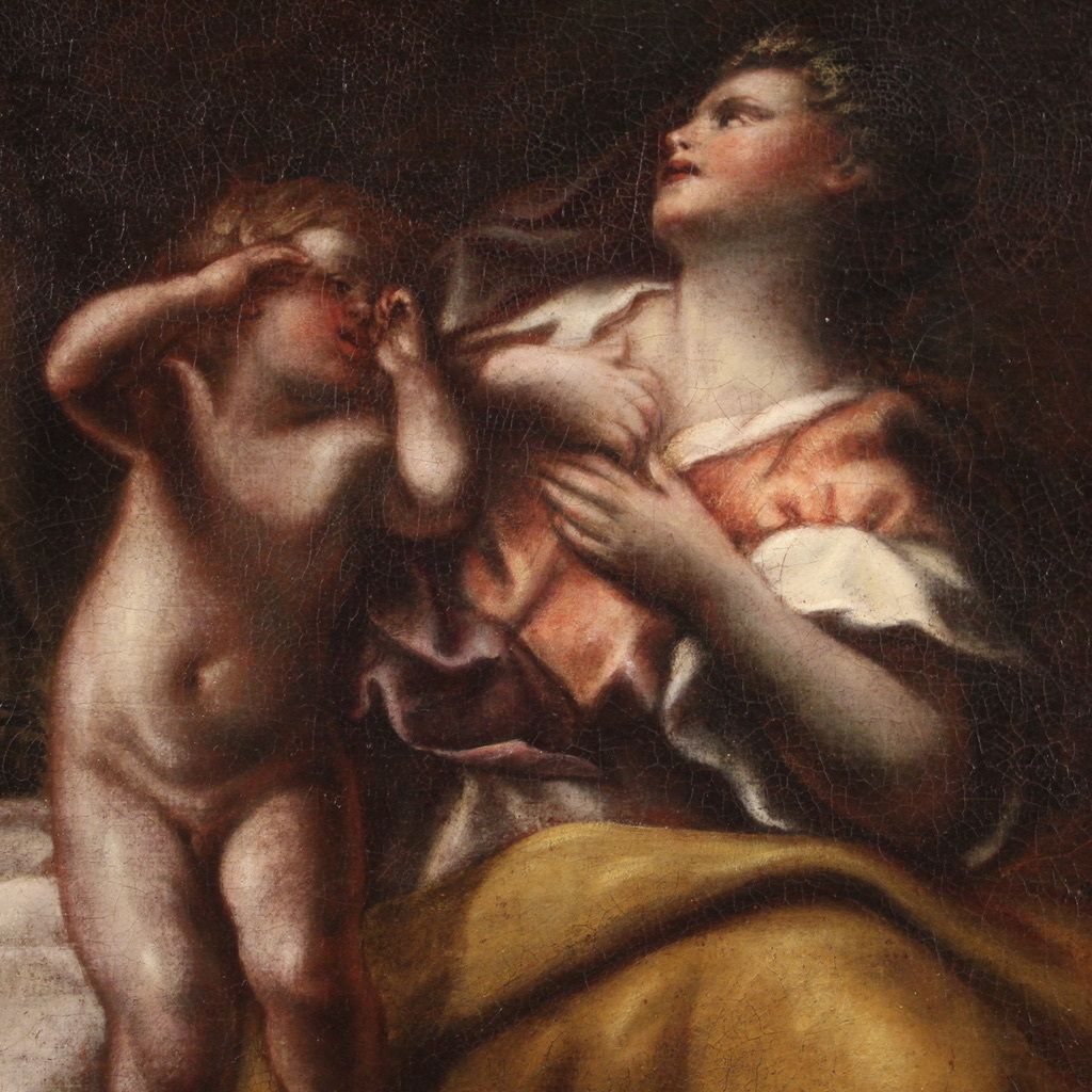 Religious Painting From The 17th Century, Abraham Sending Away Hagar And Ishmael