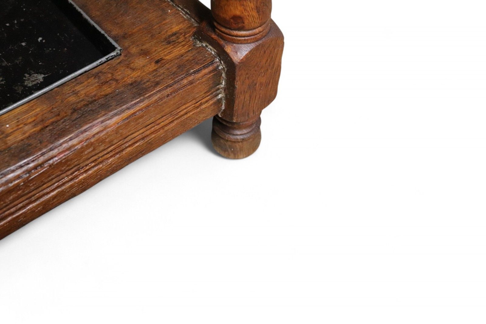 Antique Edwardian Oak Hall Stand Barometer & Mirror Arts & Crafts Style C.1905 photo vinterior