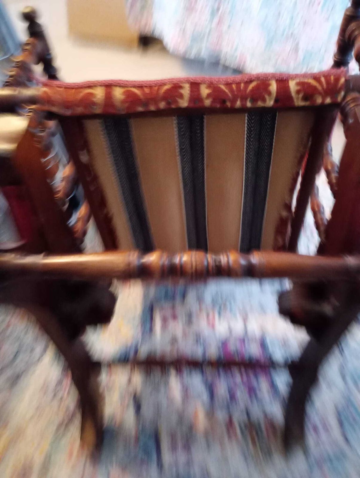 Victorian Arts And Crafts Upholstered Rocking Chair photo buy