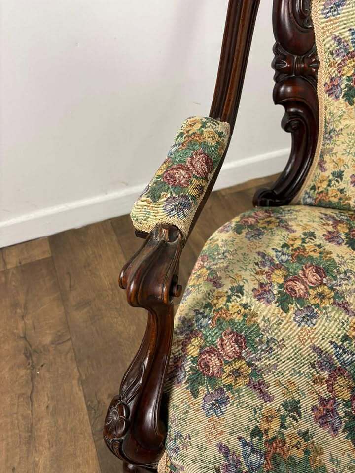 Victorian Mahogany Nursing Chair photo Furniture