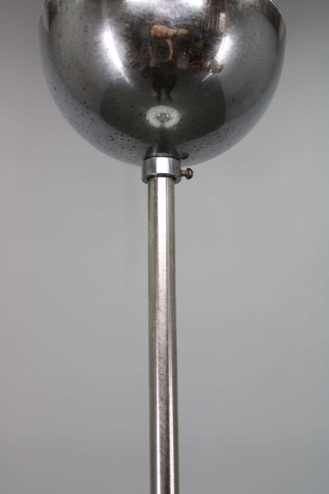 Italian Mid Century Glass Pendant Lamp Chrome Ceiling Light 1960s photo buy