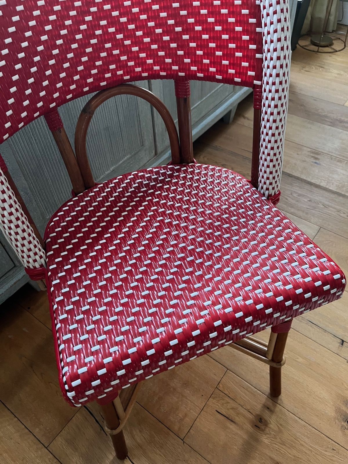 New Old Stock Maison Gatti French Bistro Cafe Outdoor Seating Rattan Chairs   Rare ! X24 Available photo vintage