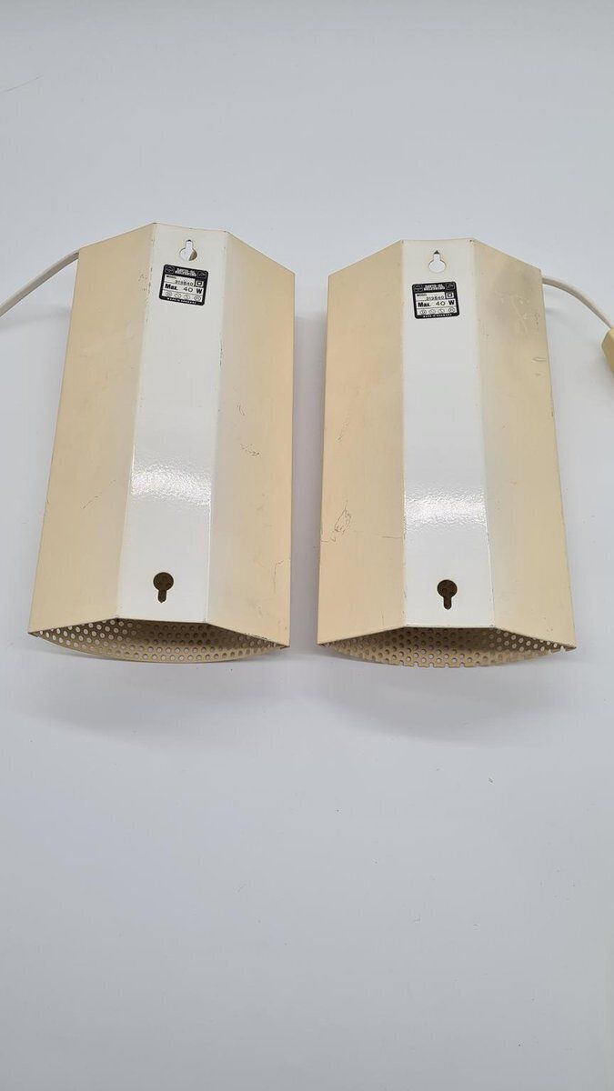 Model 319640 Wall Lamps In Metal From David Gl Belysning, Denmark, 1970s, Set Of 2 photo 390.0