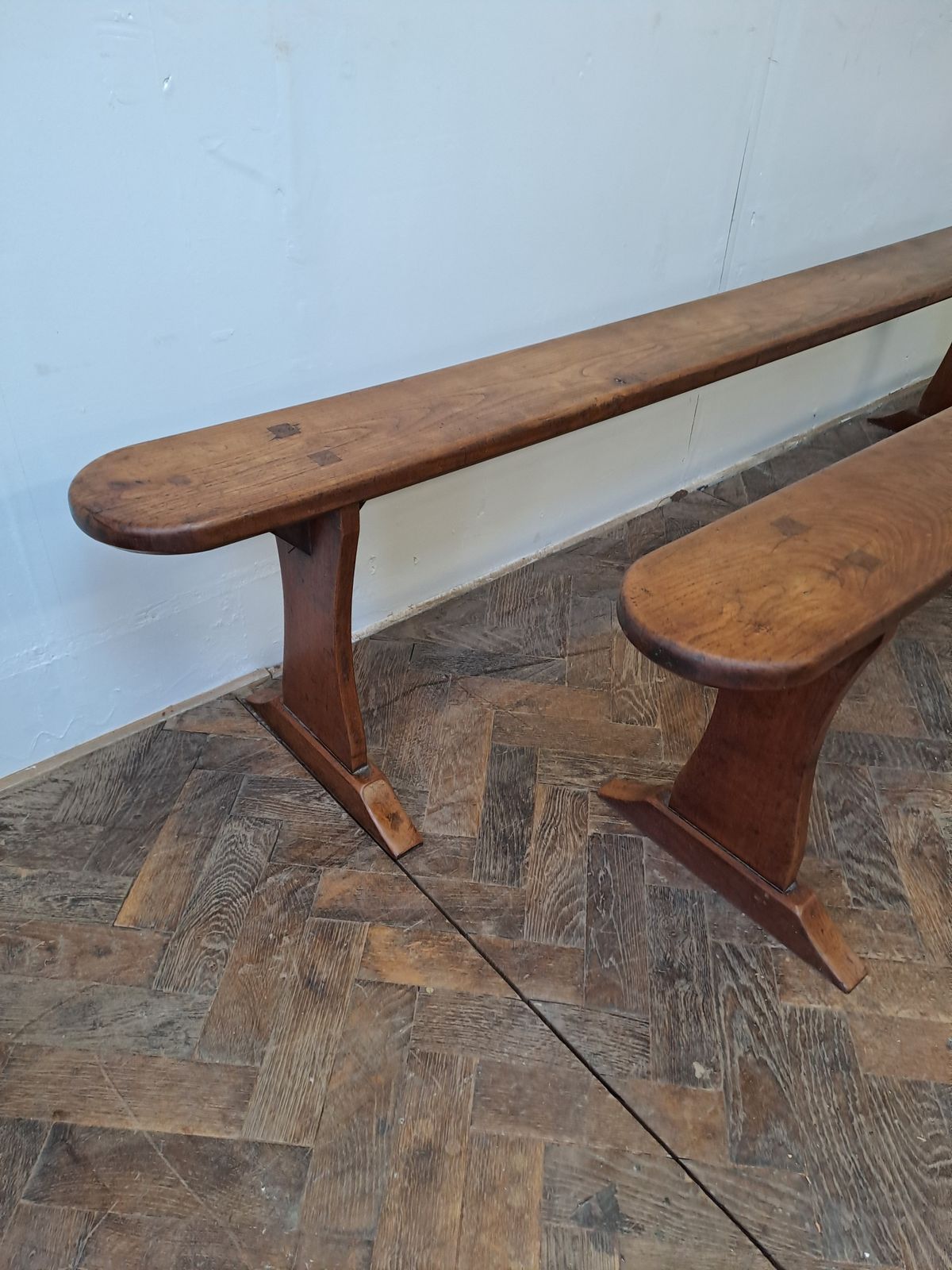 Pair Of French Cherrywood Benches photo for sale