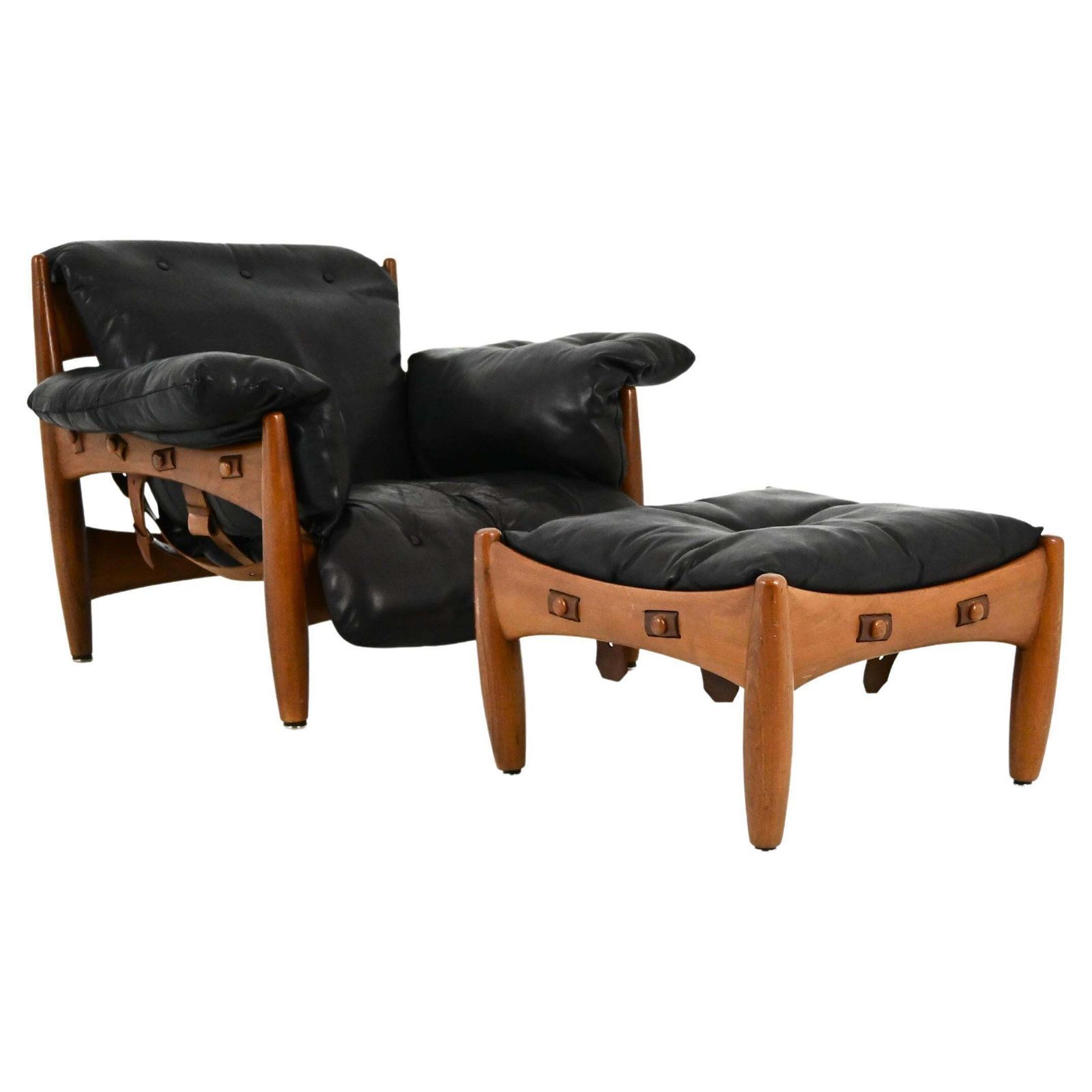 Lounge Chair With Ottoman "Sheriff" By Sergio Rodrigues For Isa Bergamo, 1960s
