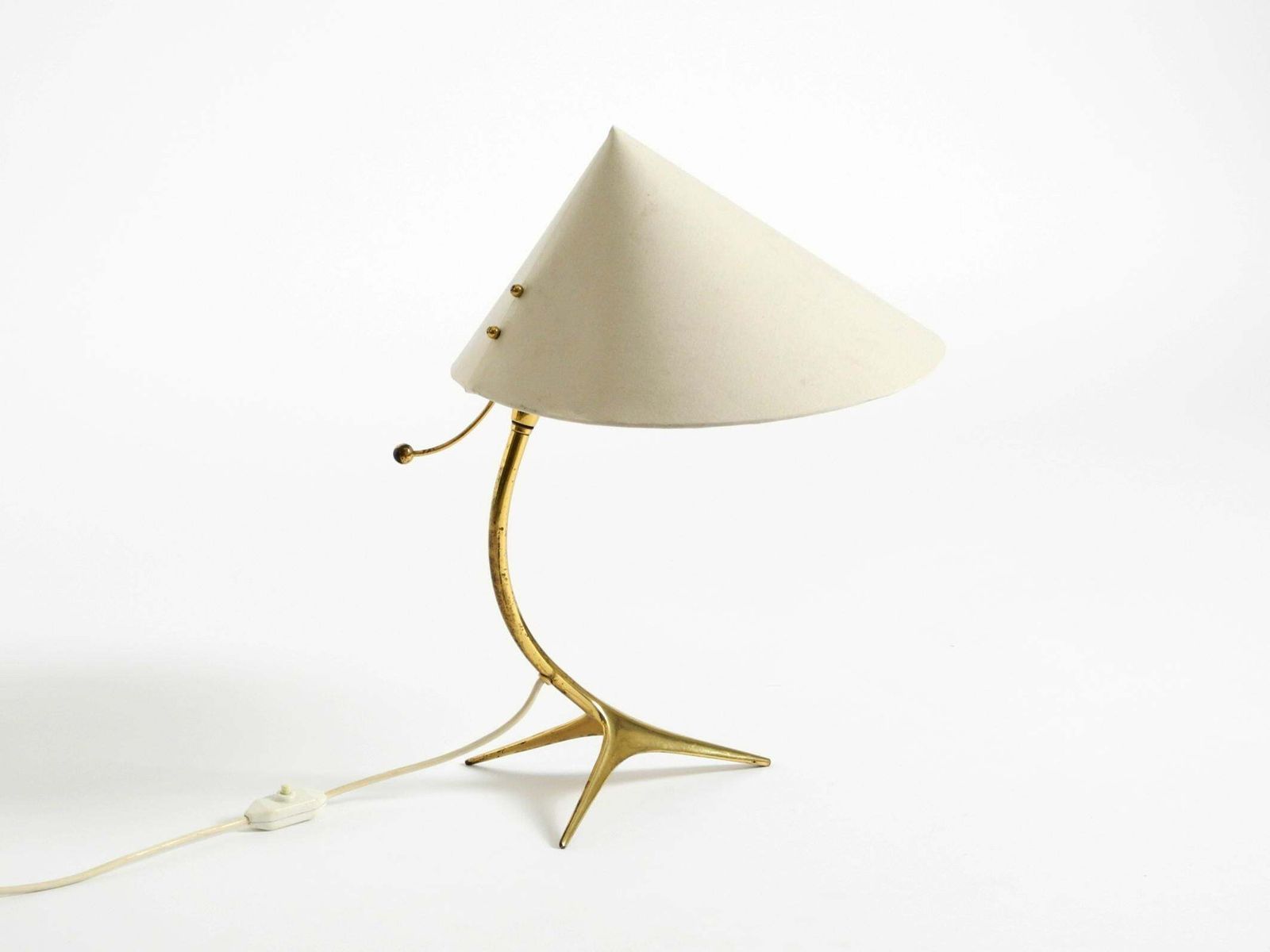 Beautiful Large Mid Century Brass Crow's Foot Table Lamp By Kalmar Austria photo 1754.0