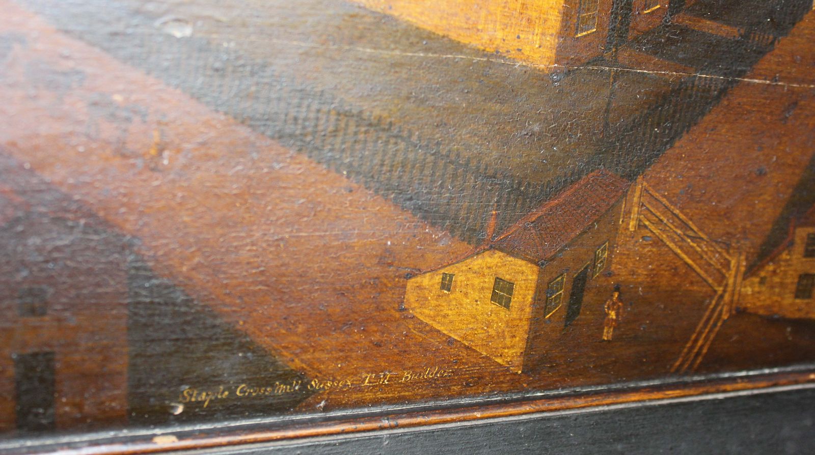 Naïve East Sussex Village Paintings – Staplecross Landscapes (Late 18th Century) photo Art