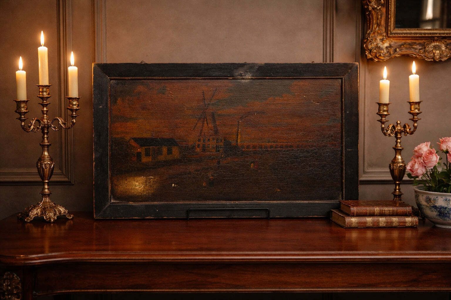 Naïve East Sussex Village Paintings – Staplecross Landscapes (Late 18th Century) photo 1250.0