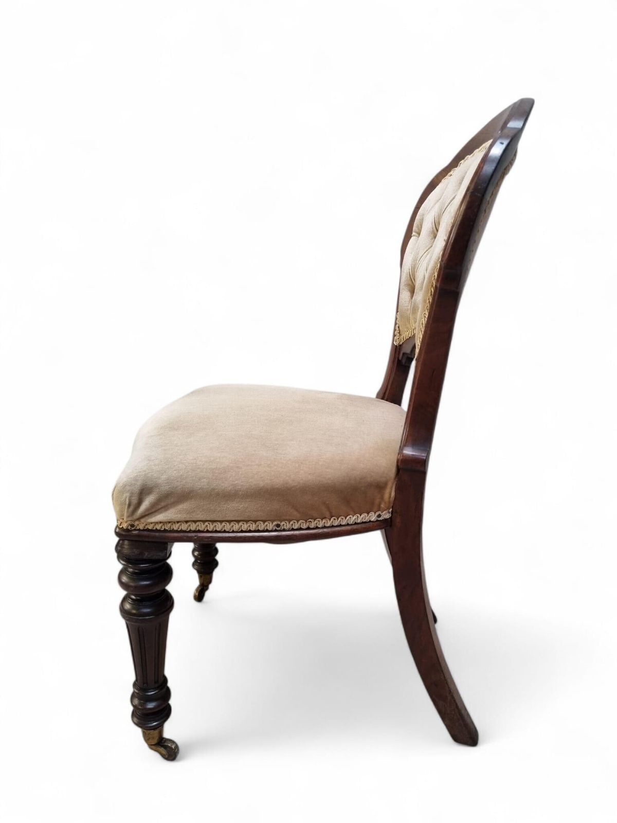 Victorian Upholstered Dining Chairs / C. 1880 / Set Of Two photo vintage