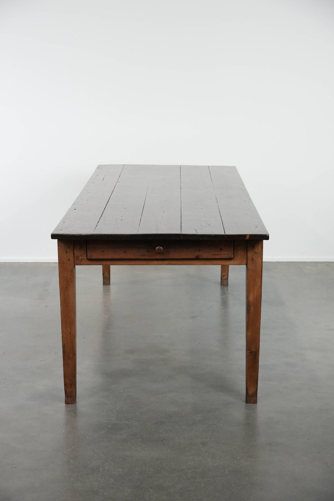 Beautiful Authentic Large French Farm Antique Xxl Dining Table With Two Drawers And A Beautiful Patina photo for sale