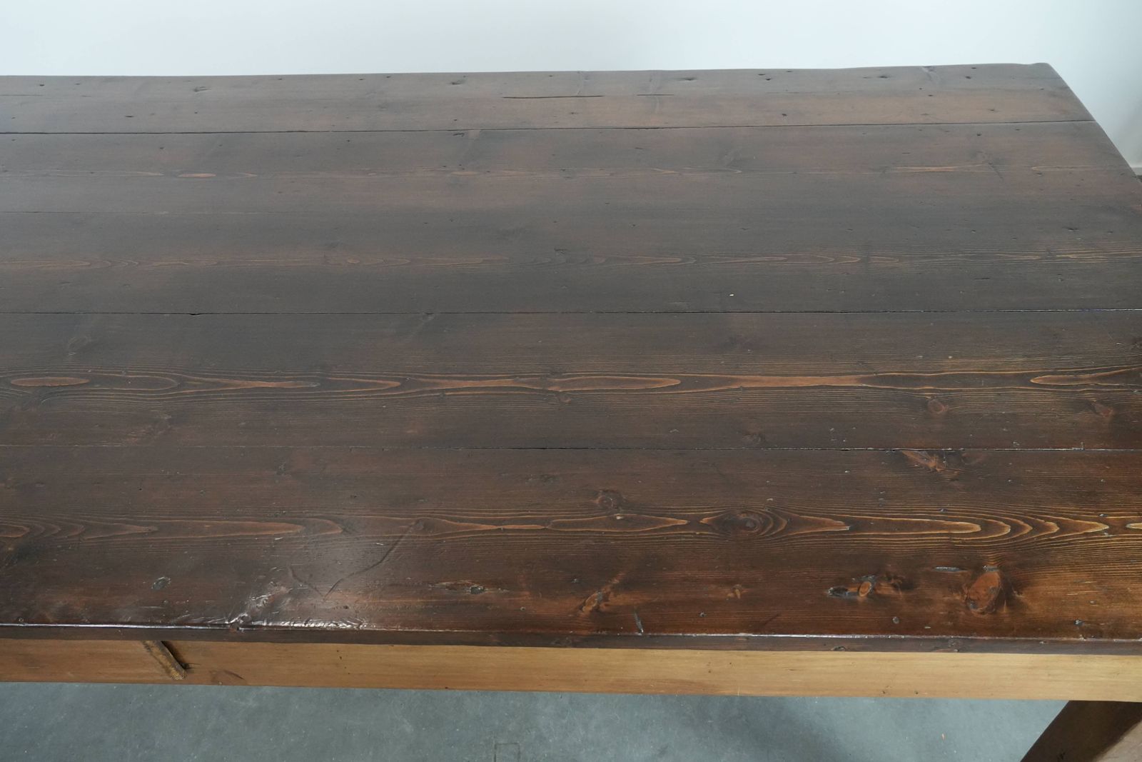 Beautiful Authentic Large French Farm Antique Xxl Dining Table With Two Drawers And A Beautiful Patina photo vintage