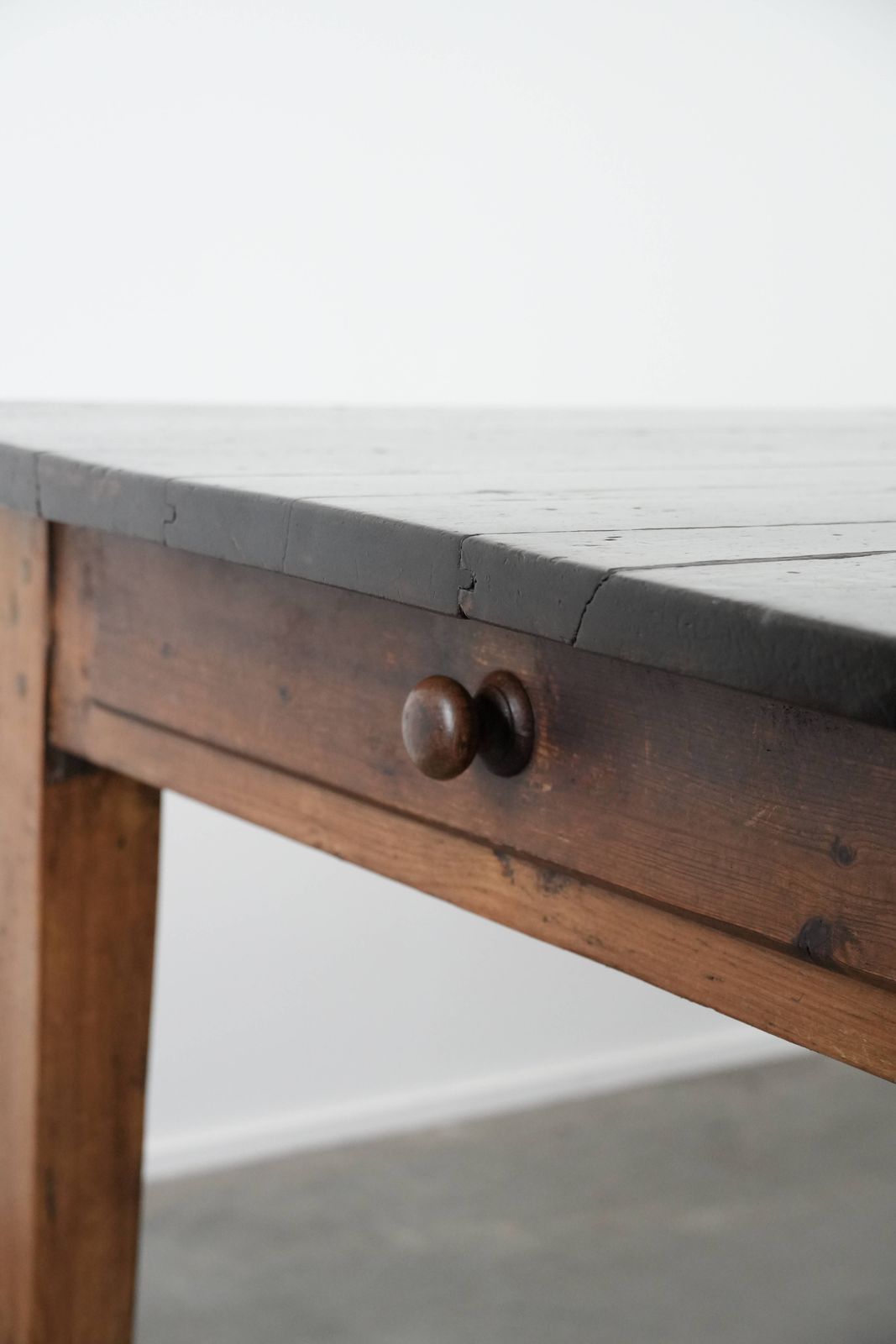 photo vintage Grote Franse Boerentafel – Antieke Eettafel Xxl Met Twee Lades En Mooie Patina
