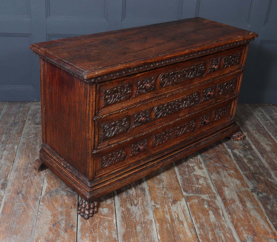 Early 17th Century Italian Walnut Cassettone   Chest Of Drawers photo vinterior
