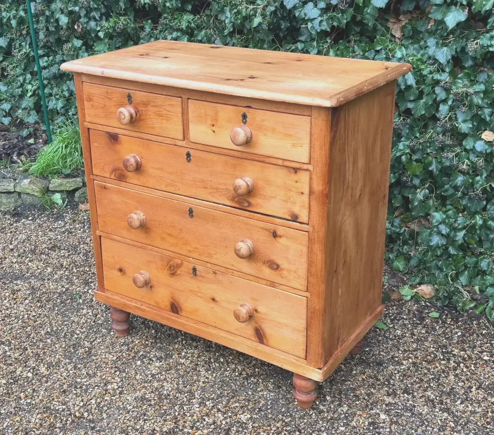 Vintage Victorian Pine Chest Of Drawers photo vinterior