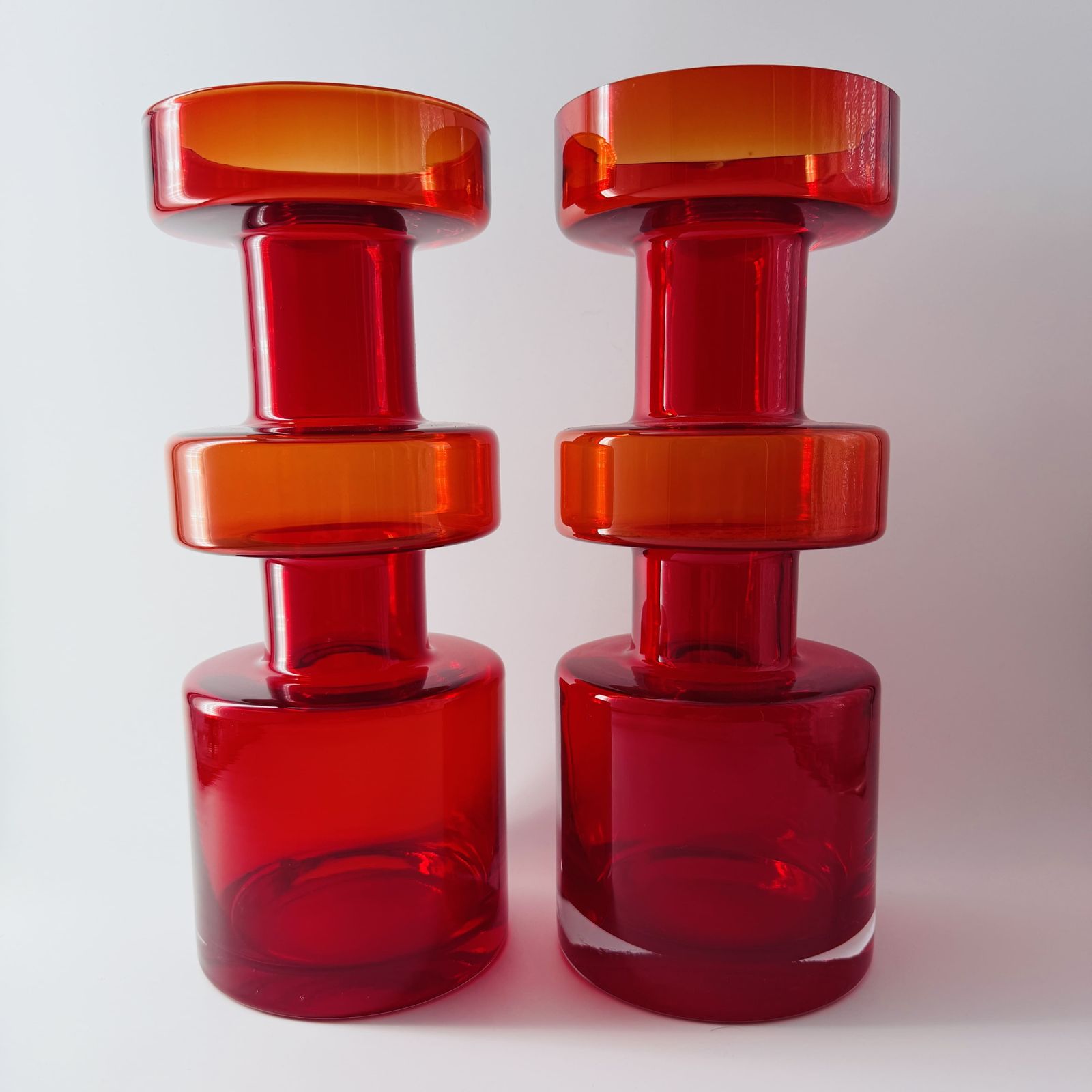 Finnish Art Glass Pair By Tamara Aladin For Riihimäen Lasi Oy photo furniture