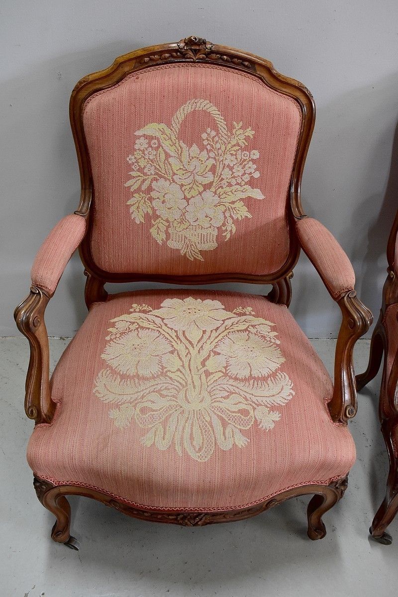 Pair Of Convertible Armchairs In The Queen, 19th Century photo furniture