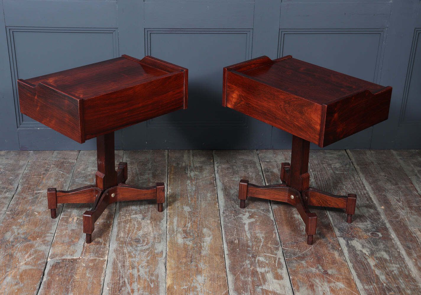 photo furniture Pair Of Mid Century Italian Bedside Tables By Sormani