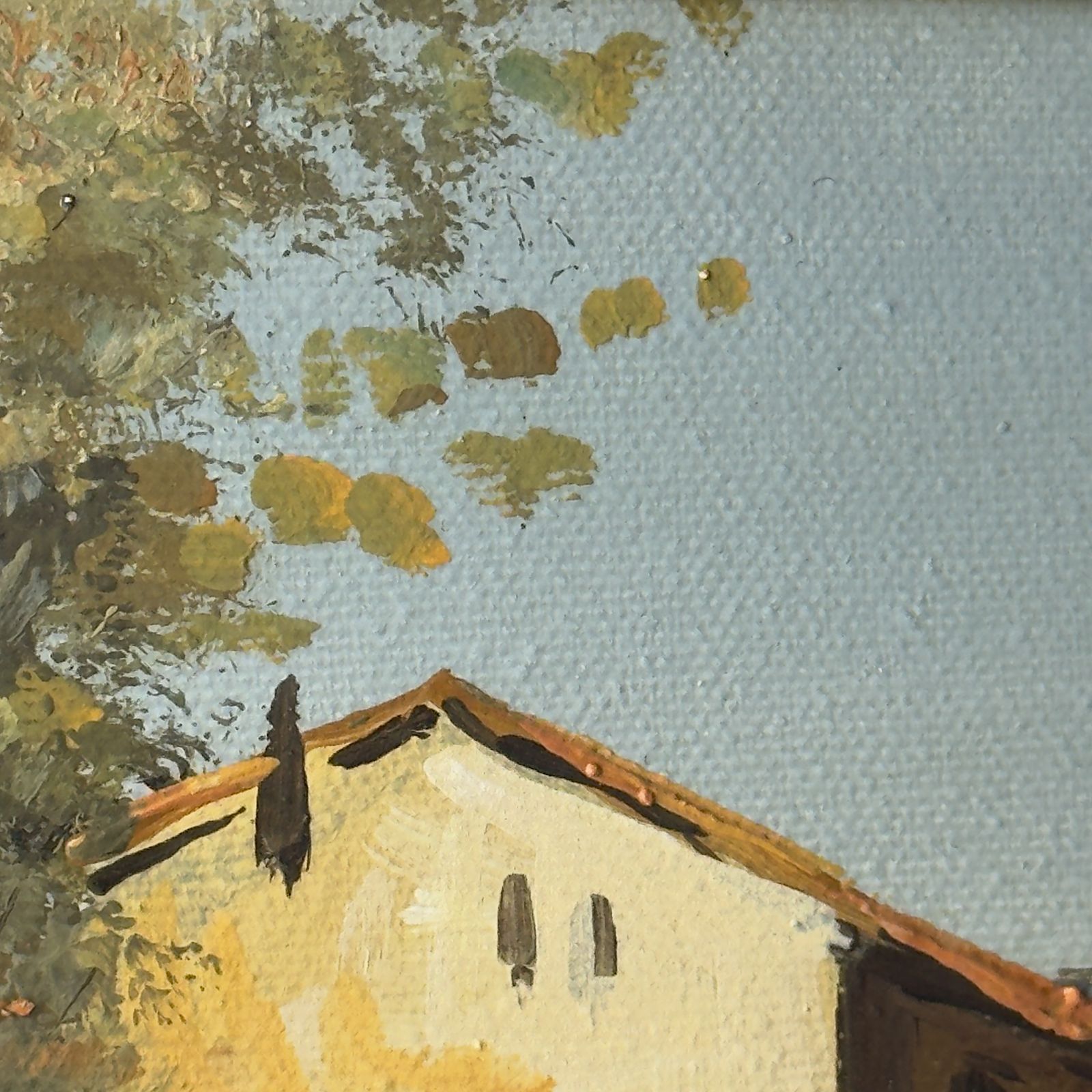 Original Landscape Oil Painting, Italy 1960s, Signed, Framed photo furniture