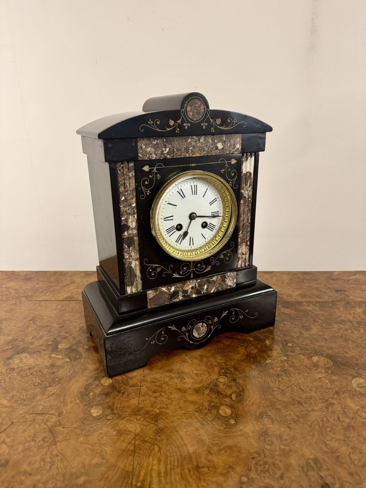 Attractive Victorian Marble Mantle Clock photo furniture
