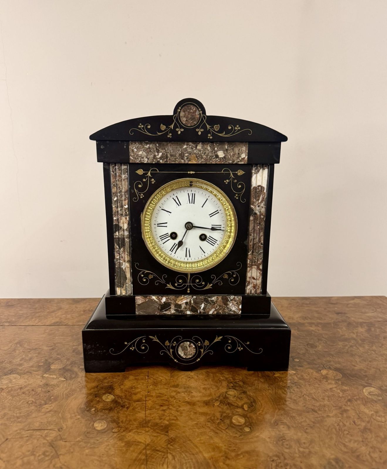 Attractive Victorian Marble Mantle Clock