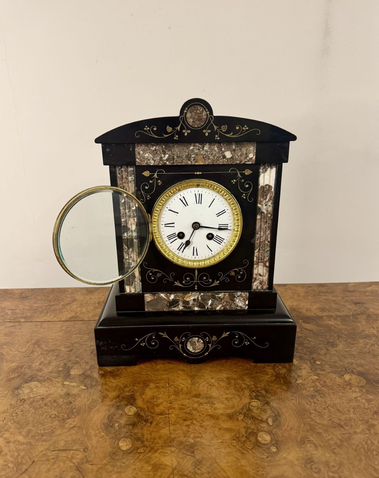 Attractive Victorian Marble Mantle Clock photo Home Decor
