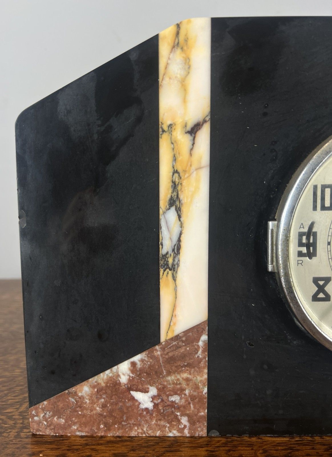 Clock Vintage French Style Art Deco Marble Mantel Clock Set Lot 4764 photo 199.0