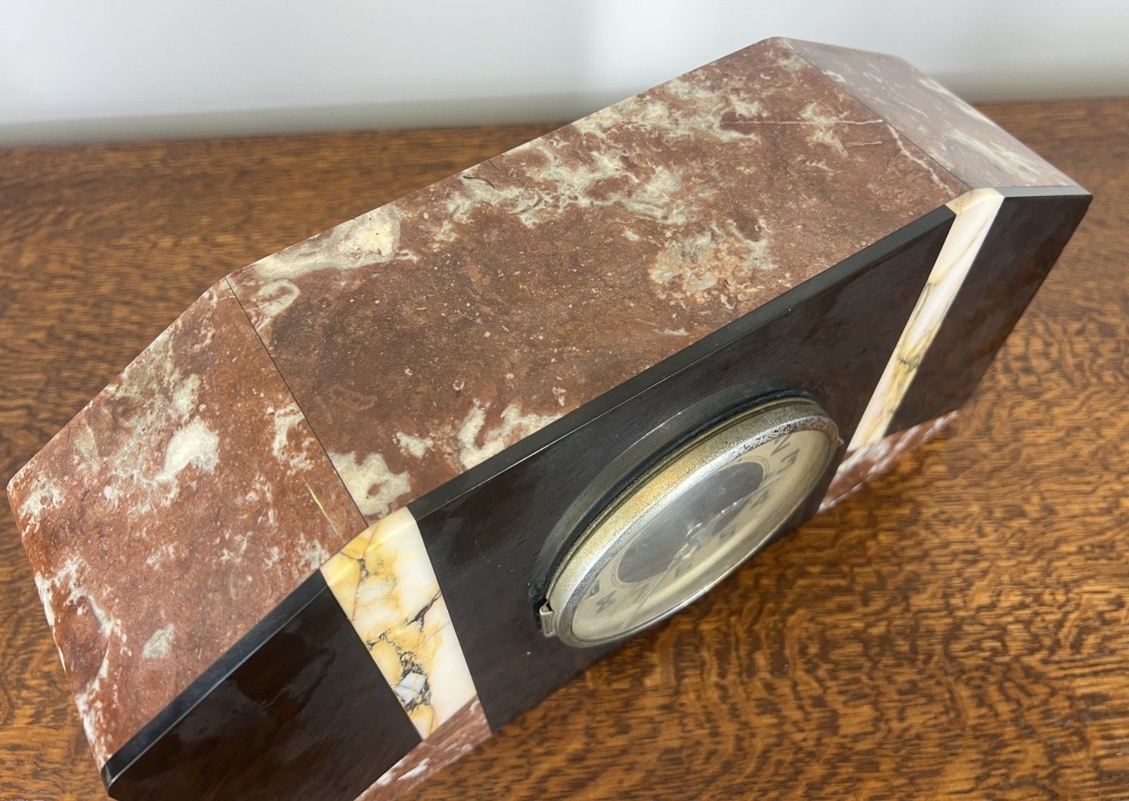 photo furniture Clock Vintage French Style Art Deco Marble Mantel Clock Set Lot 4764