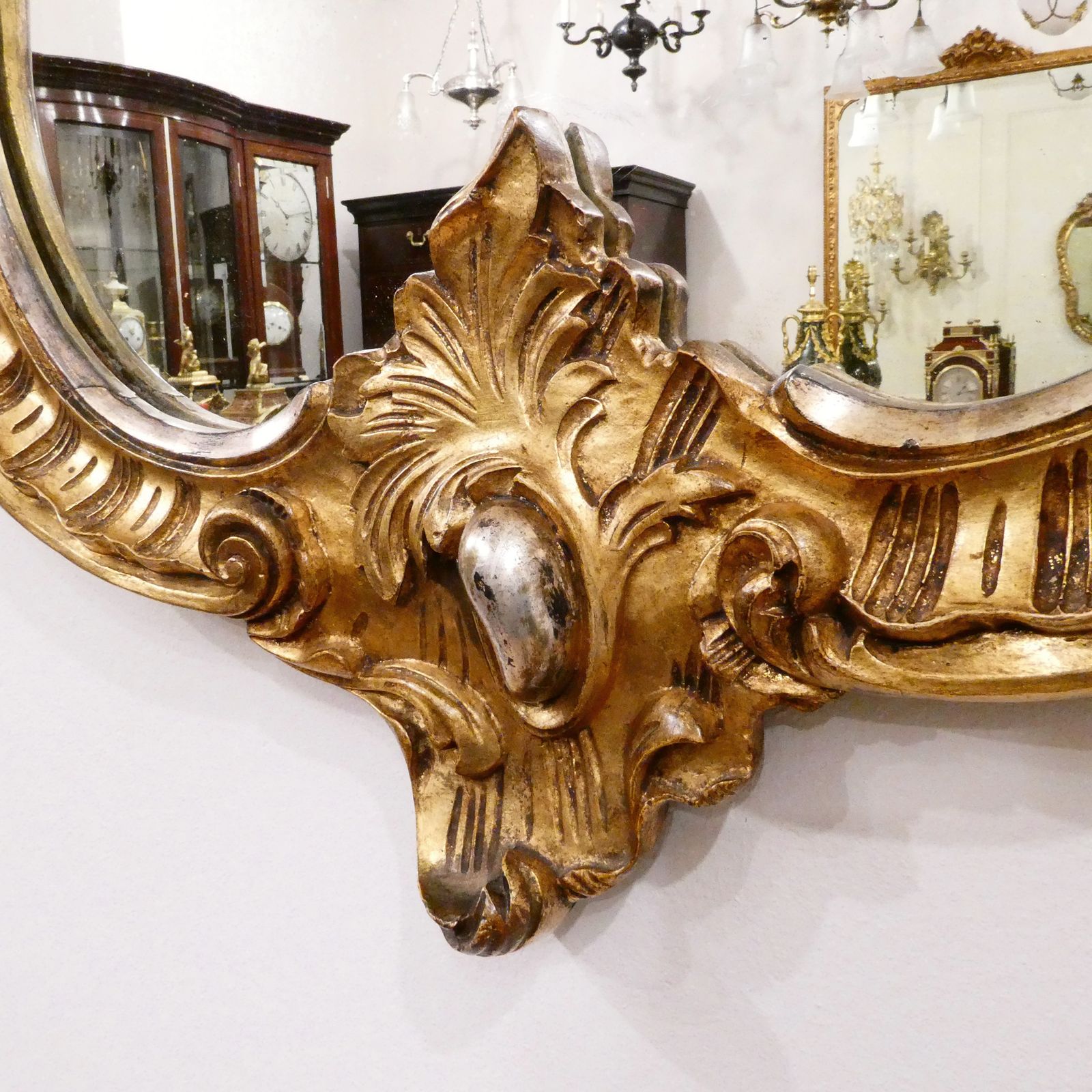 Mid 19th Century French Rococo Style Giltwood Wall Mirror photo for sale