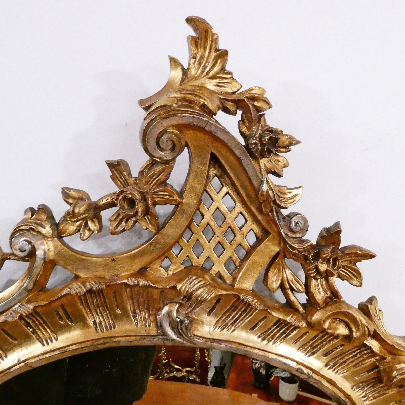Mid 19th Century French Rococo Style Giltwood Wall Mirror photo Home Decor