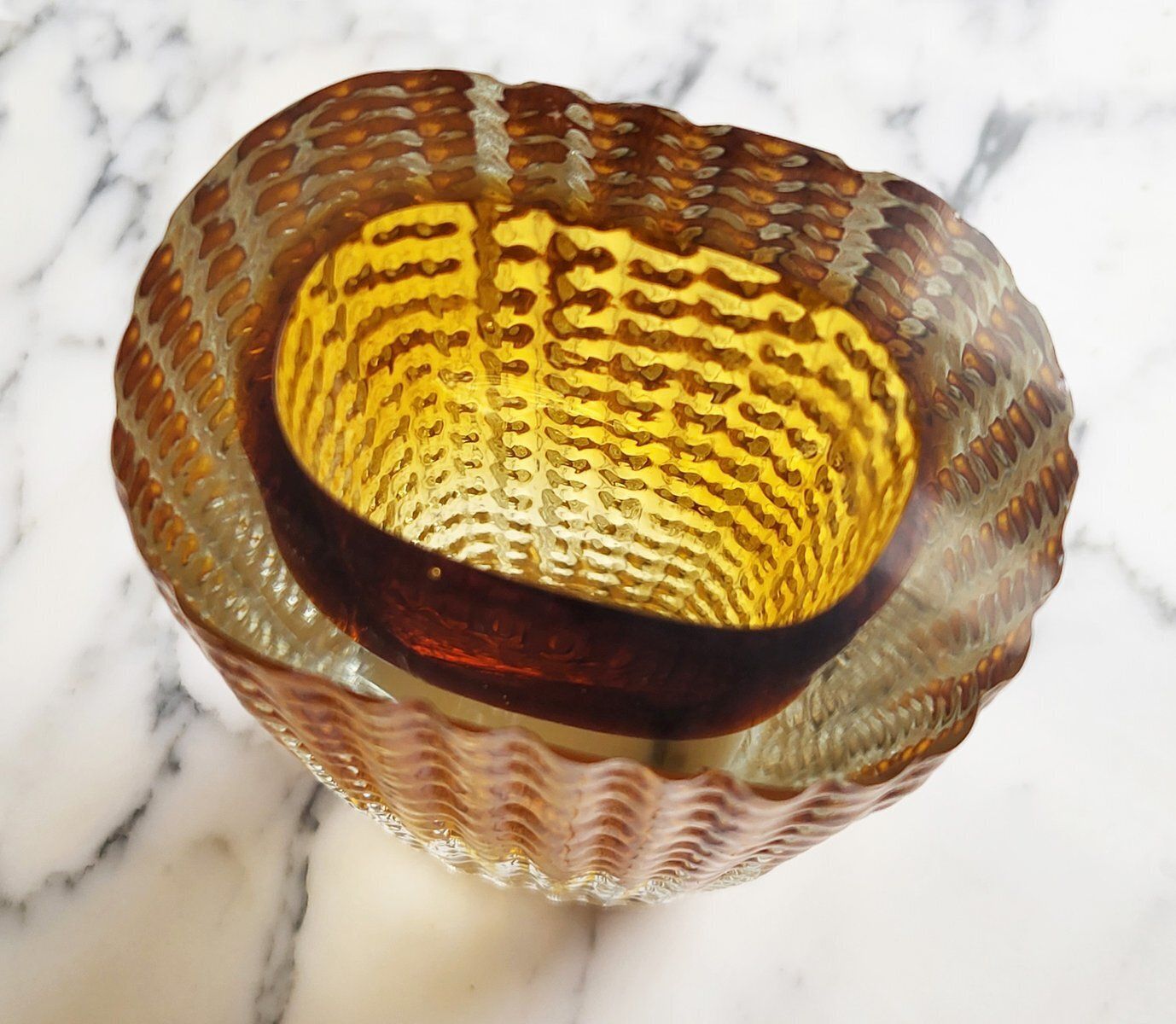 Mid Century Glass Vase By Kurt Wokan, 1960s photo vintage