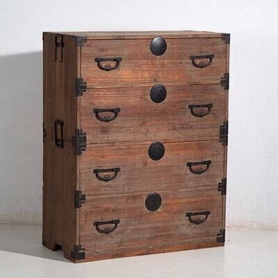 Antique Japanese Tansu Chest Of Drawers – Meiji / Taishō Period (C.1868 1926)