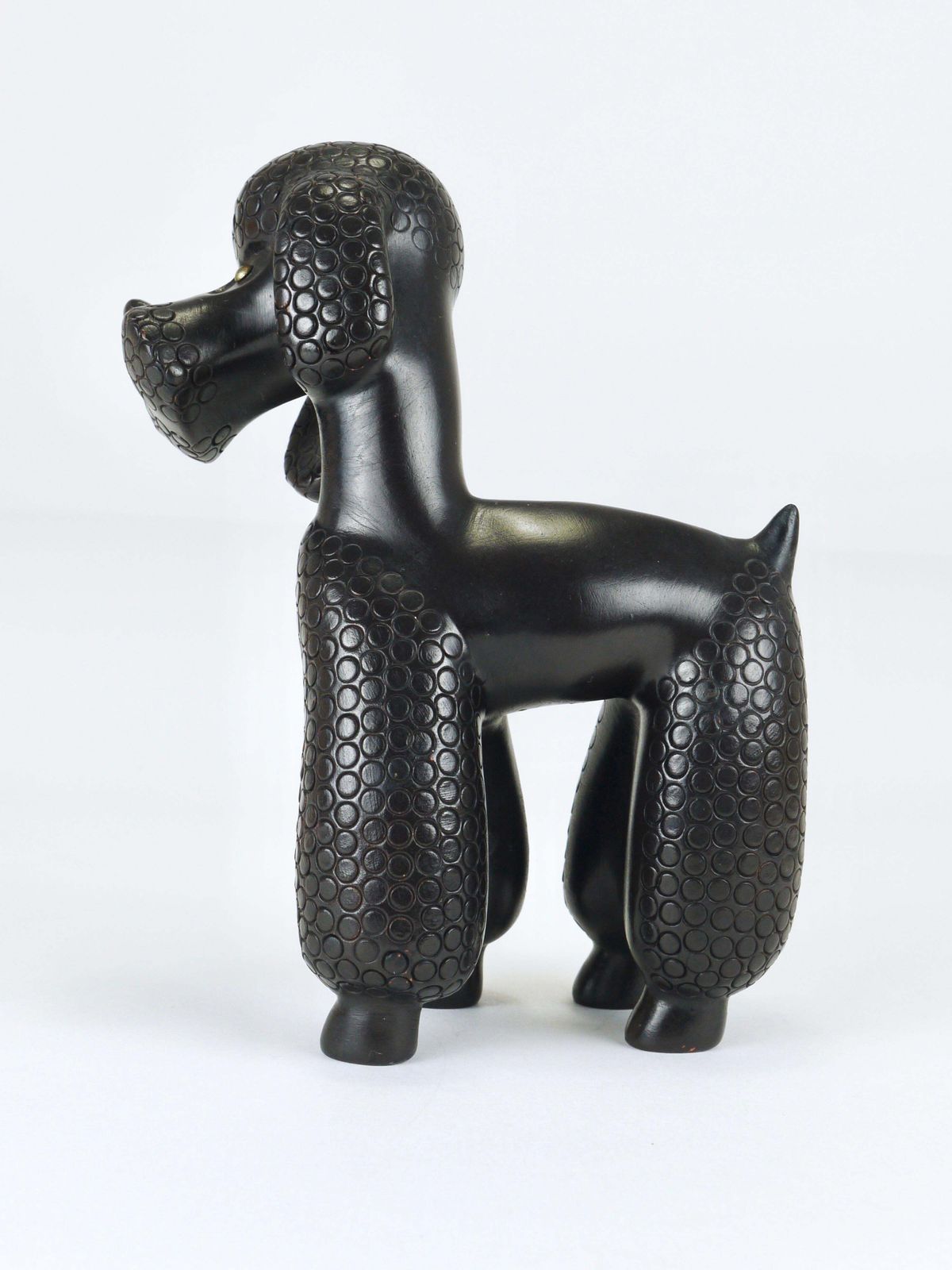 Charming Dog Poodle Sculpture Figurine By Leopold Anzengruber, Austria, 1950s photo 373.0