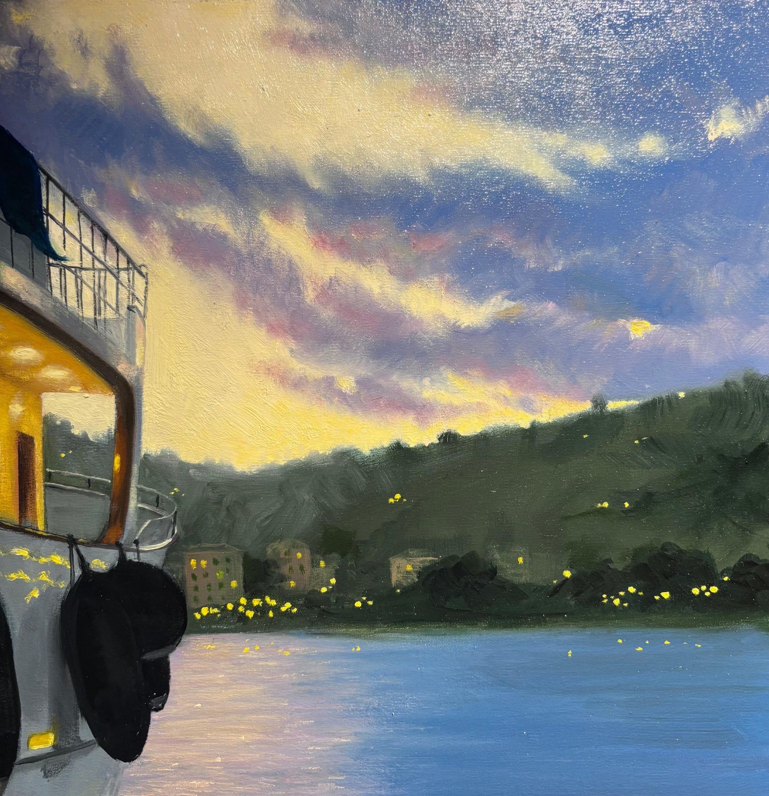 Luisa Albert " Prima Del Tramonto" Olio Su Tela Cm. 50 X 70 2025 photo Art