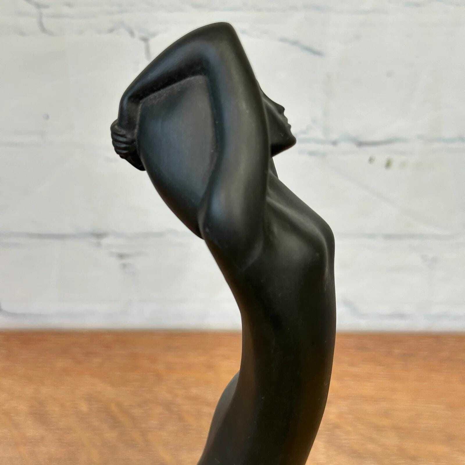 photo for sale Vintage Royal Doulton Yearning Hn2921 Black Basalt Images Figurine