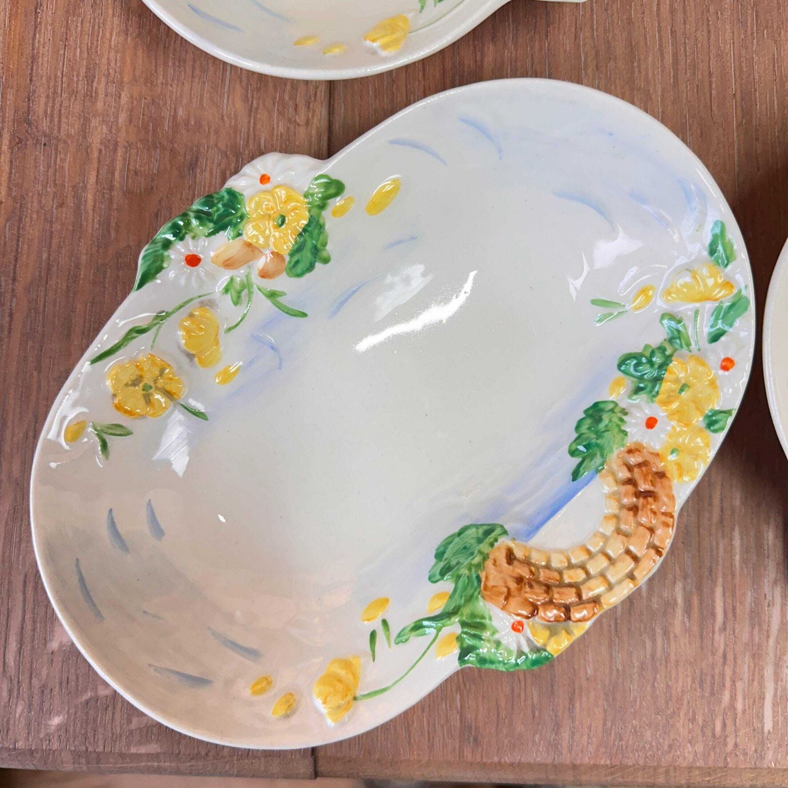 Set Of 6 Clarice Cliff Springtime Dishes Newport Pottery Art Deco 1930s Floral Relief photo buy