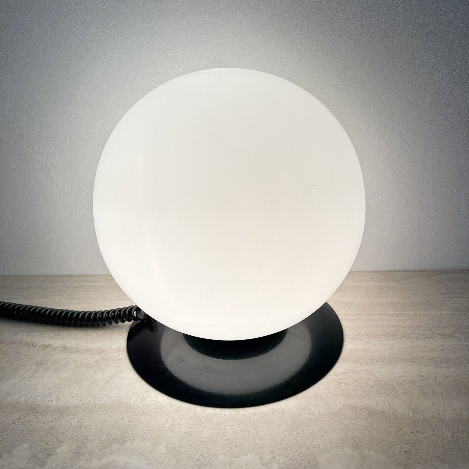 Lighting Post Modern Table Lamp Glass Globe Minimalist Design , 1980’s photo