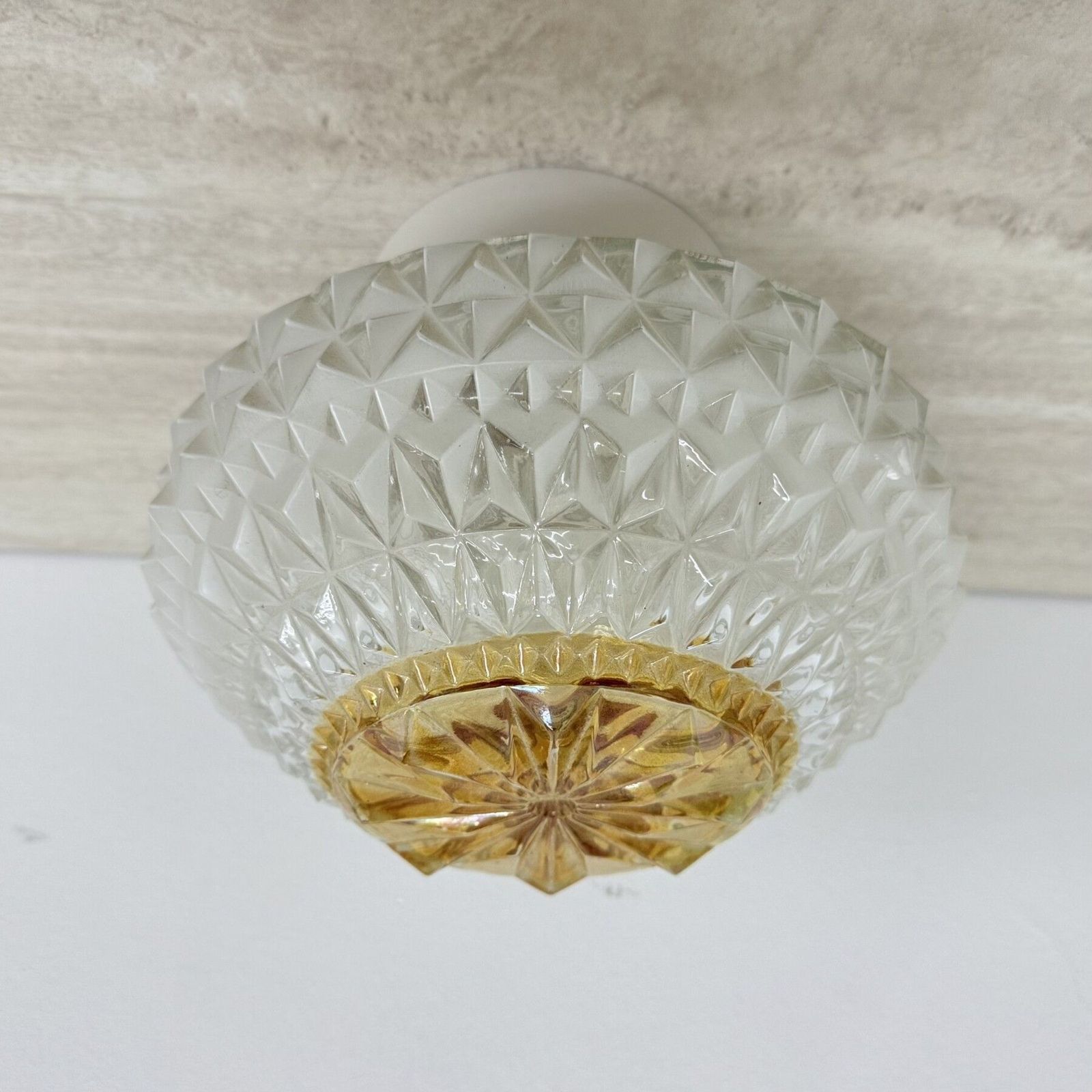 Vintage Glazen Plafondlamp, Jaren 1970 photo buy